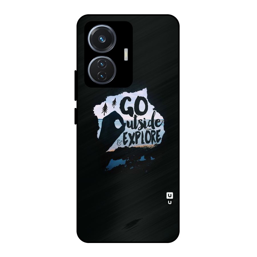 Go Outside Metal Back Case for iQOO Z6 44W