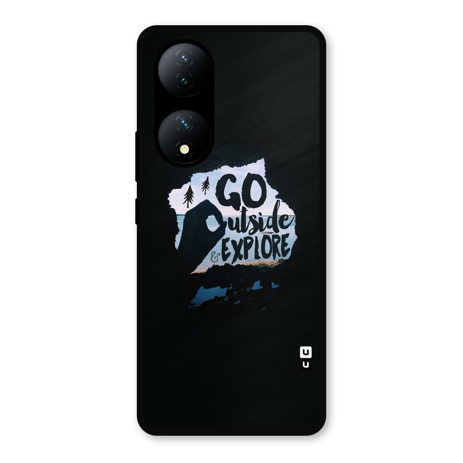 Go Outside Metal Back Case for iQOO Z7s