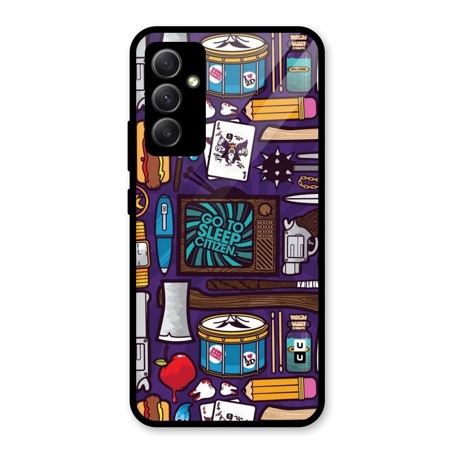 Go To Sleep Glass Back Case for Galaxy A34