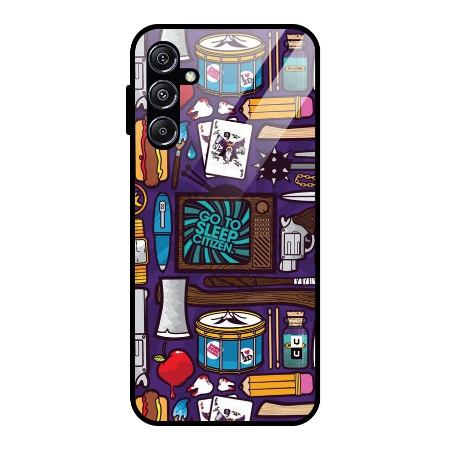 Go To Sleep Glass Back Case for Galaxy M34 5G