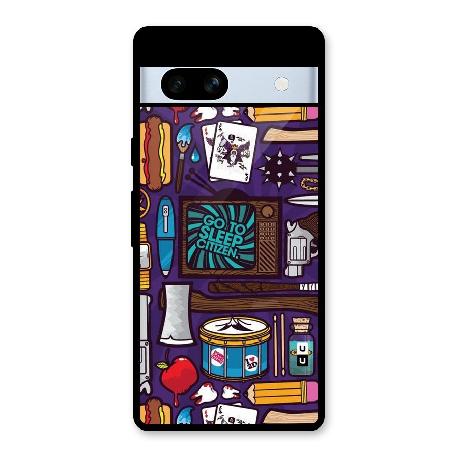 Go To Sleep Glass Back Case for Google Pixel 7a