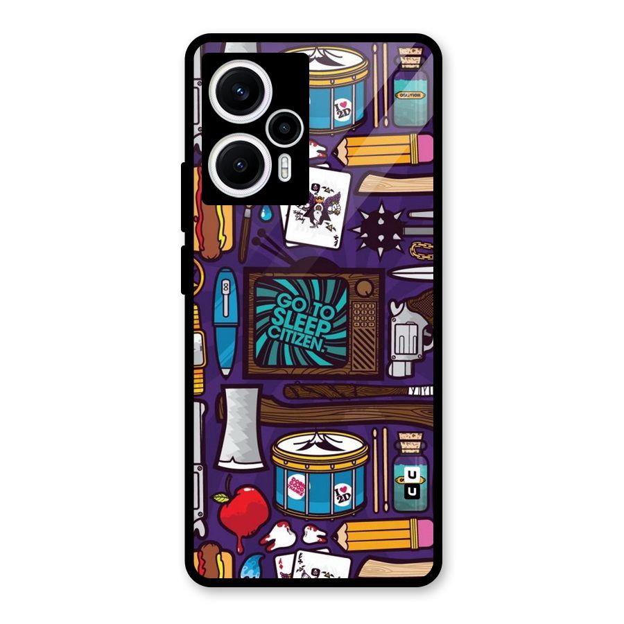 Go To Sleep Glass Back Case for Poco F5