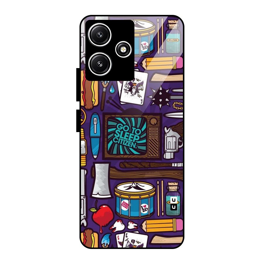 Go To Sleep Glass Back Case for Poco M6 Pro