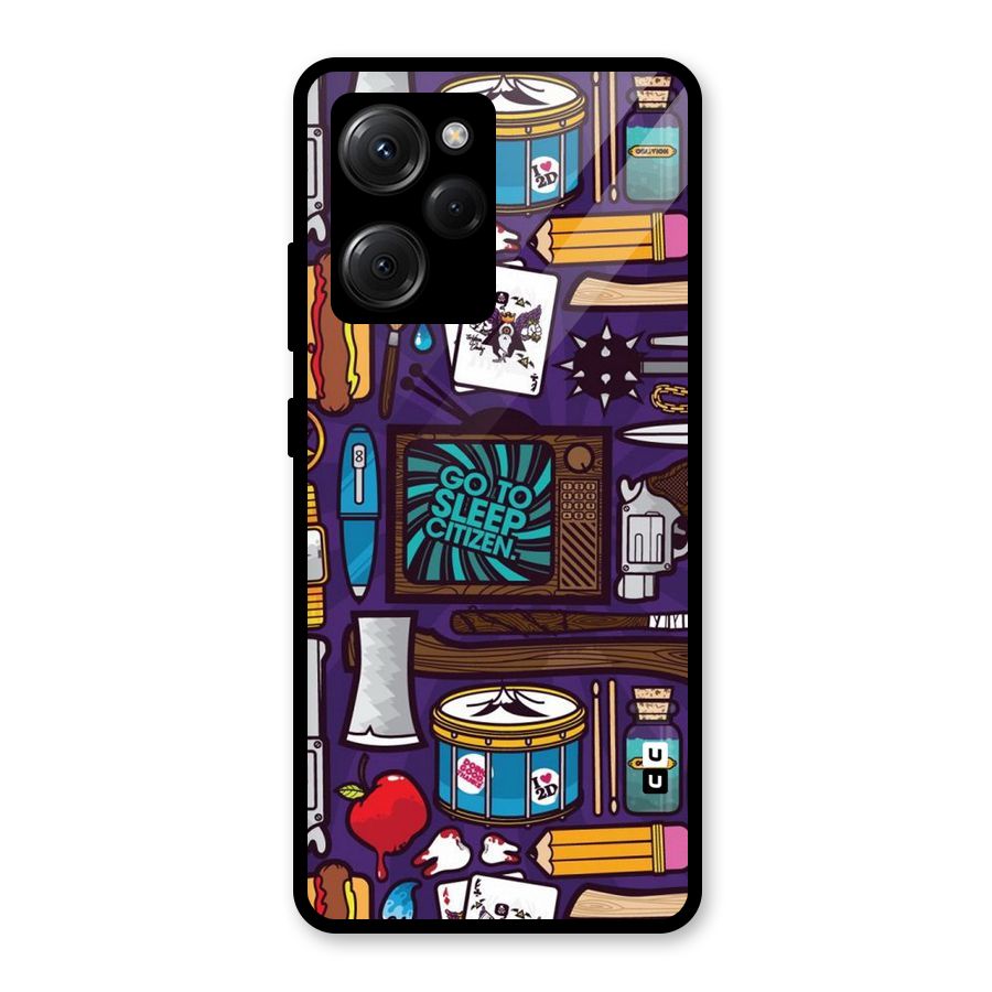 Go To Sleep Glass Back Case for Poco X5 Pro