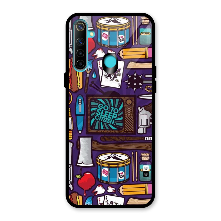 Go To Sleep Glass Back Case for Realme 5i