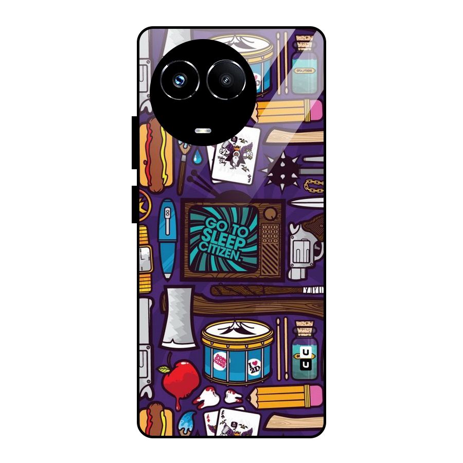 Go To Sleep Glass Back Case for Realme Narzo 60X