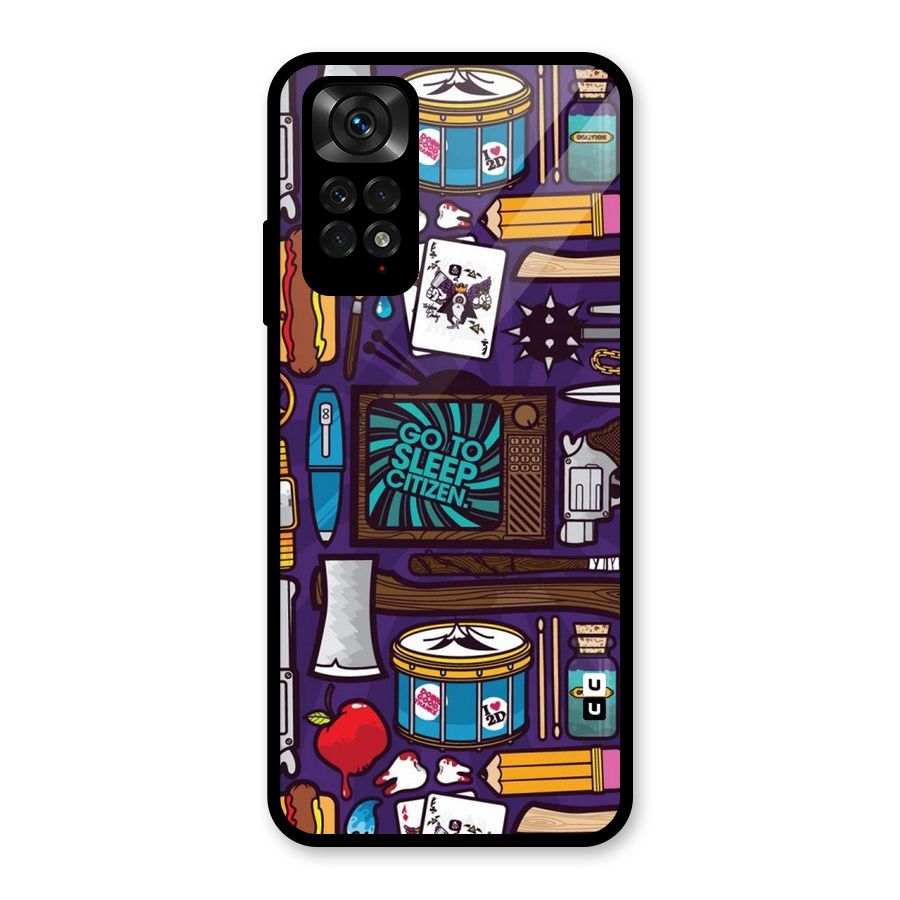 Go To Sleep Glass Back Case for Redmi Note 11S