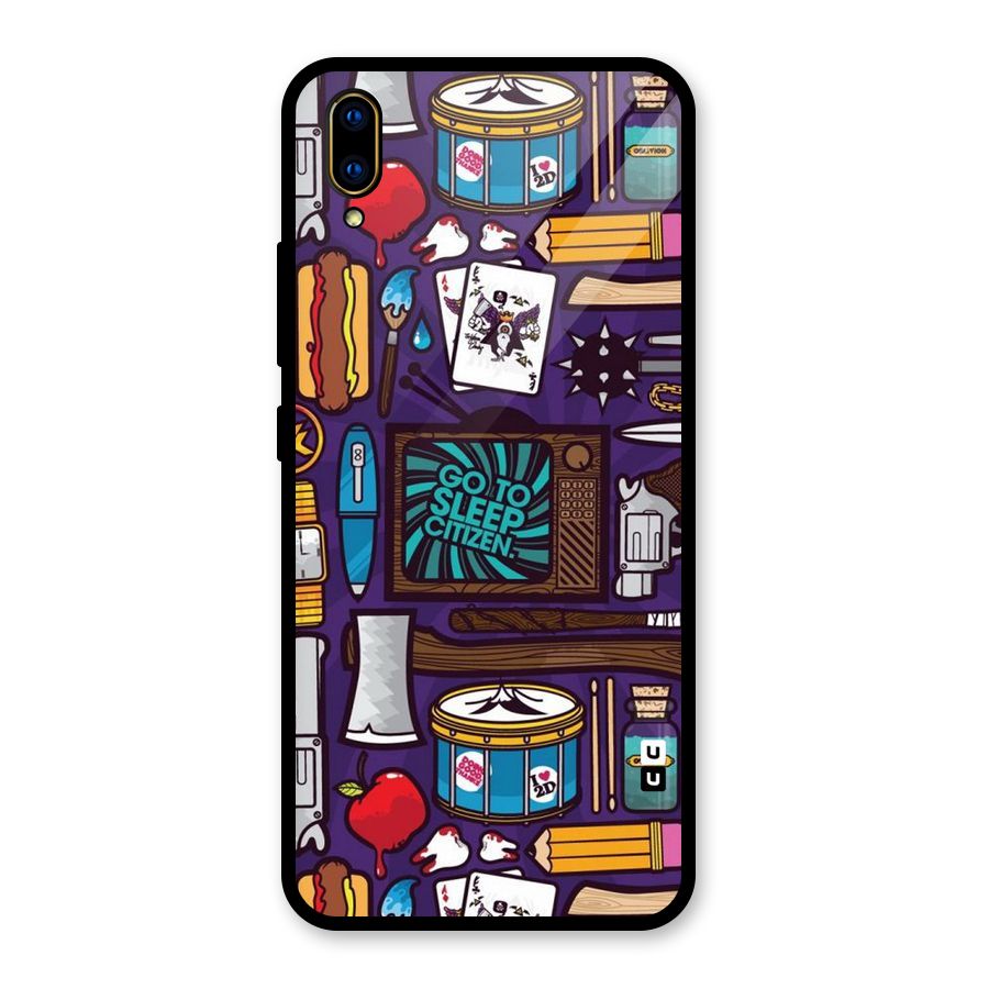 Go To Sleep Glass Back Case for Vivo V11 Pro