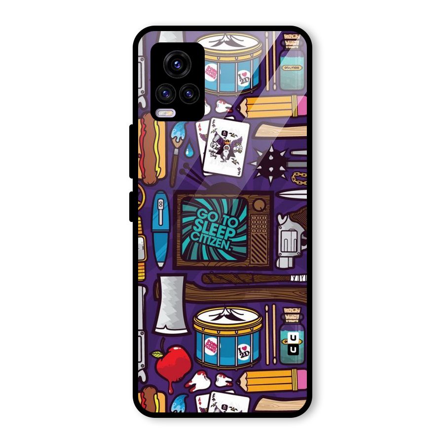 Go To Sleep Glass Back Case for Vivo V20 2021