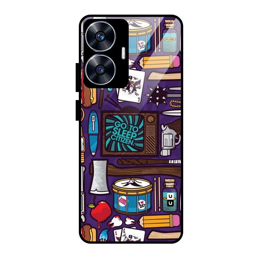 Go To Sleep Glass Back Case for realme C55