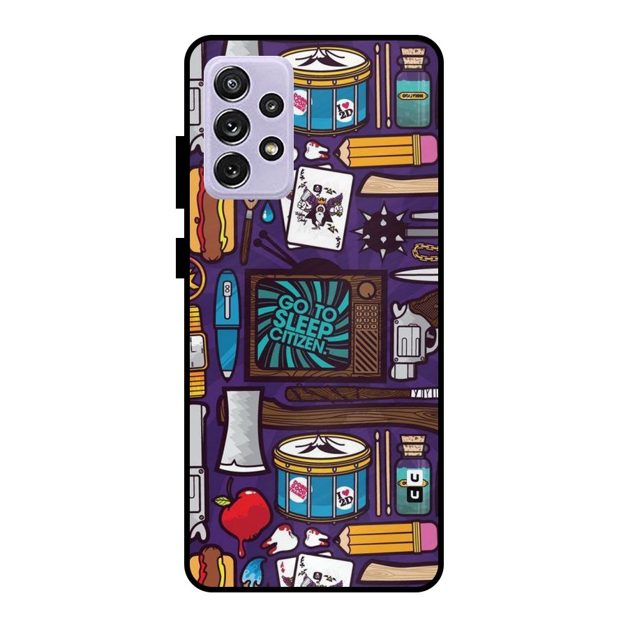 Go To Sleep Metal Back Case for Galaxy A72