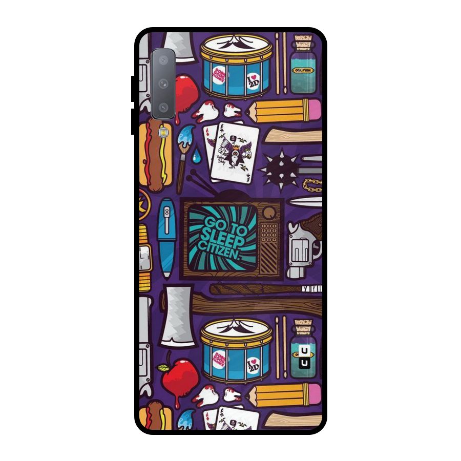 Go To Sleep Metal Back Case for Galaxy A7 (2018)