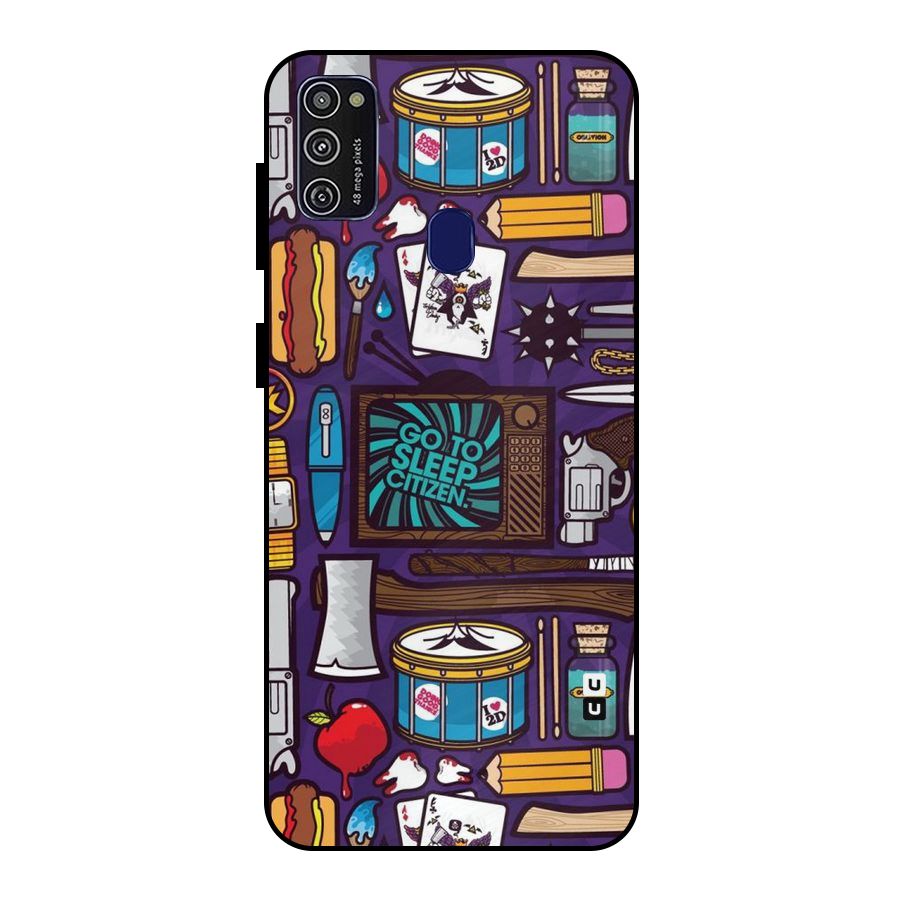 Go To Sleep Metal Back Case for Galaxy M21