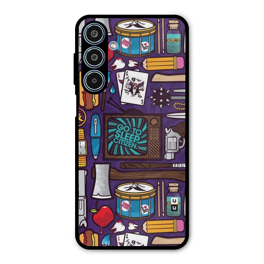 Go To Sleep Metal Back Case for Galaxy M35