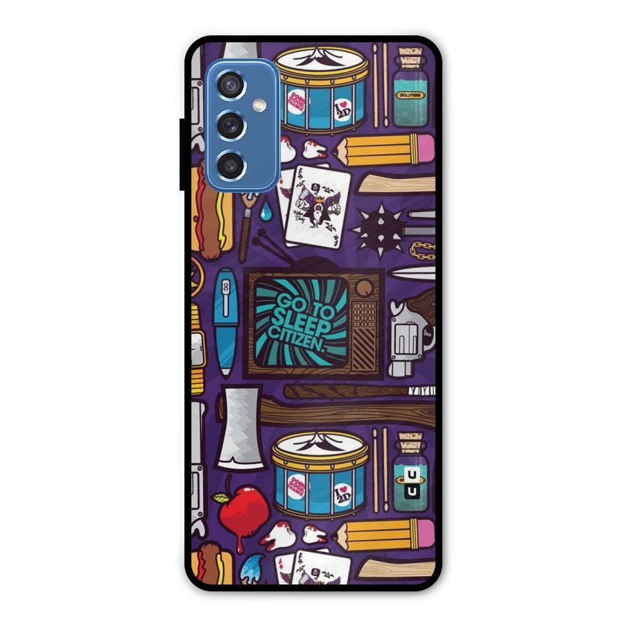 Go To Sleep Metal Back Case for Galaxy M52 5G