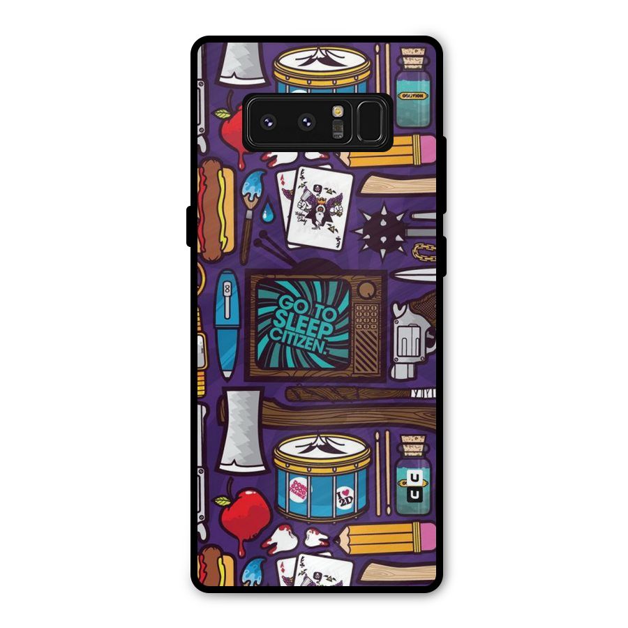 Go To Sleep Metal Back Case for Galaxy Note 8