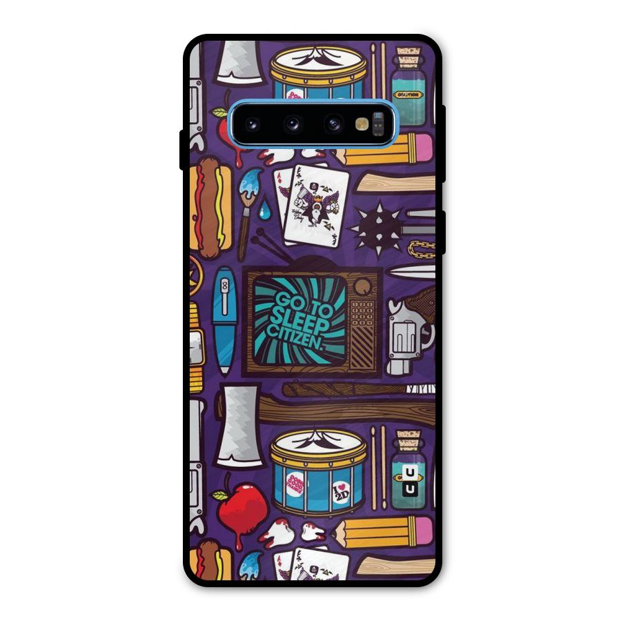Go To Sleep Metal Back Case for Galaxy S10