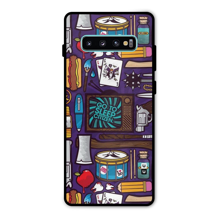 Go To Sleep Metal Back Case for Galaxy S10 Plus