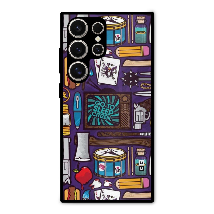 Go To Sleep Metal Back Case for Galaxy S24 Ultra