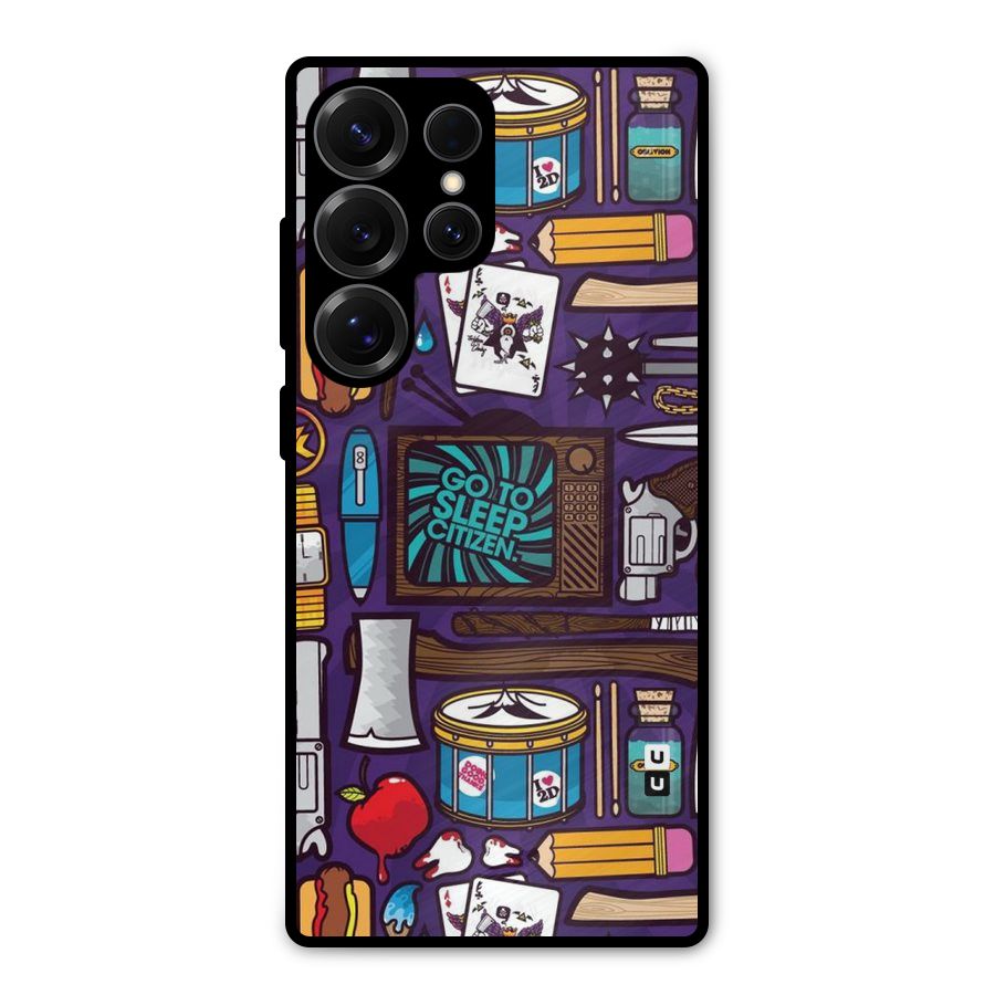 Go To Sleep Metal Back Case for Galaxy S25 Ultra