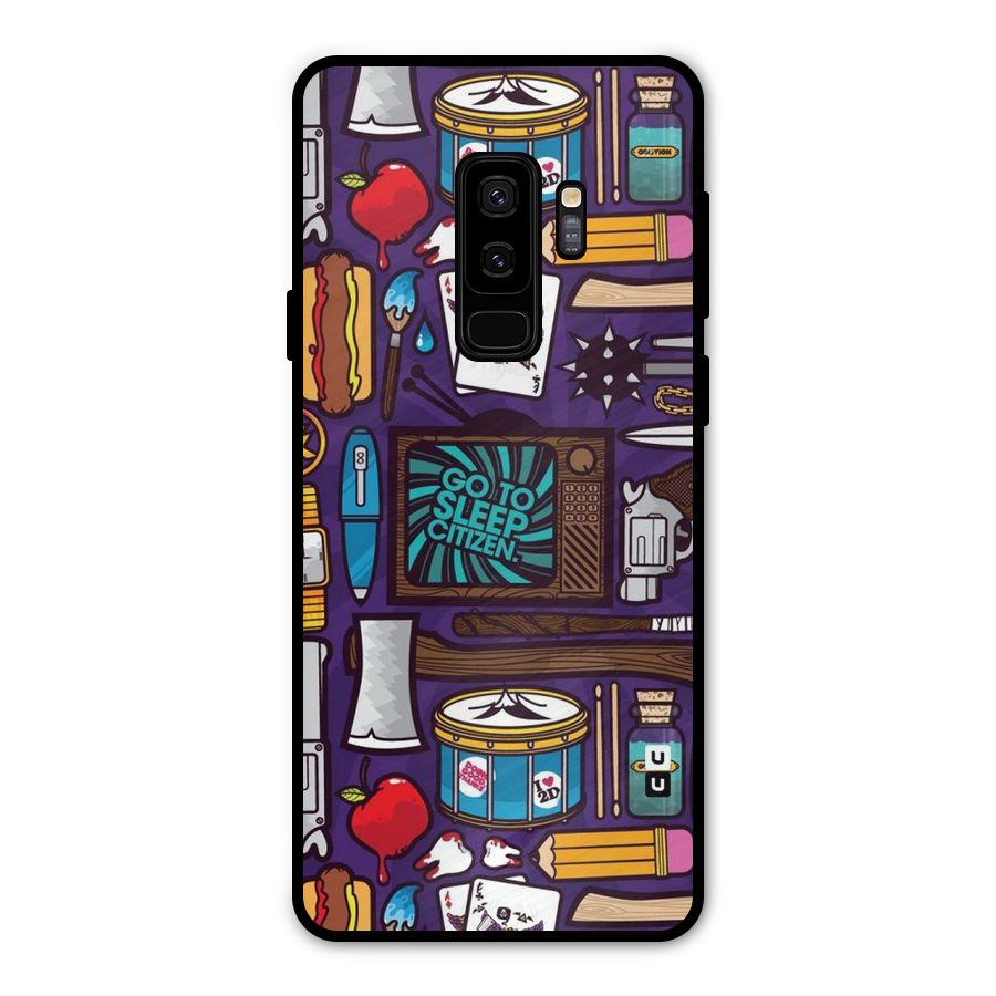 Go To Sleep Metal Back Case for Galaxy S9 Plus