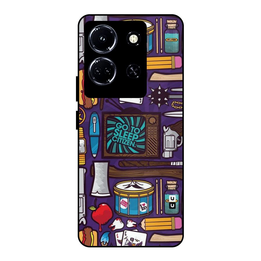 Go To Sleep Metal Back Case for Infinix Note 30 5G