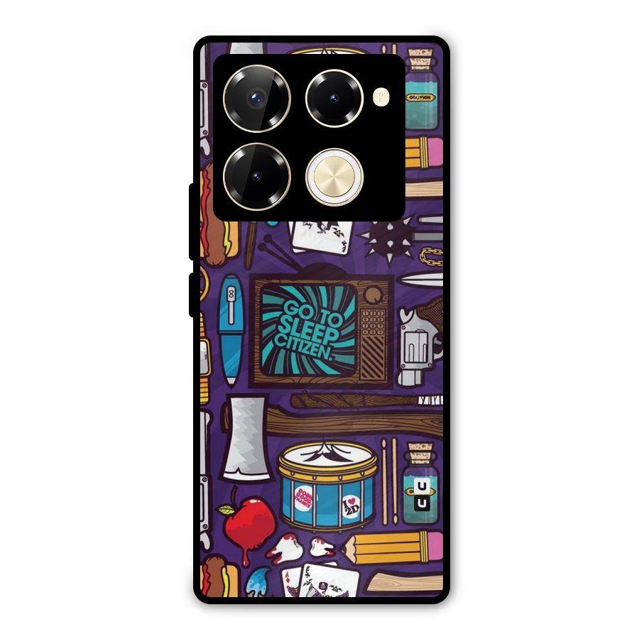 Go To Sleep Metal Back Case for Infinix Note 40 Pro