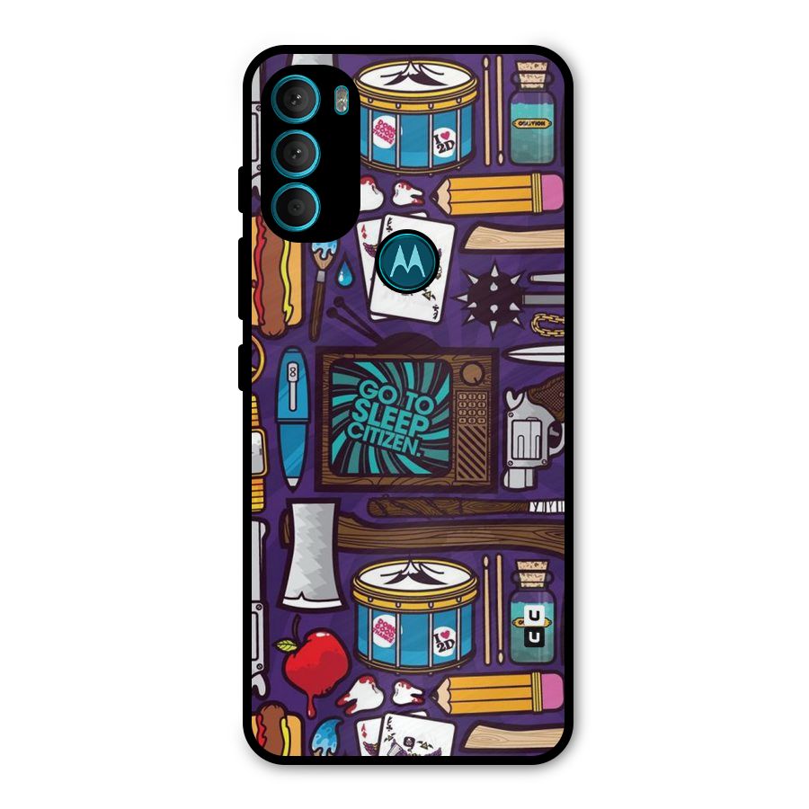 Go To Sleep Metal Back Case for Moto G71 5G