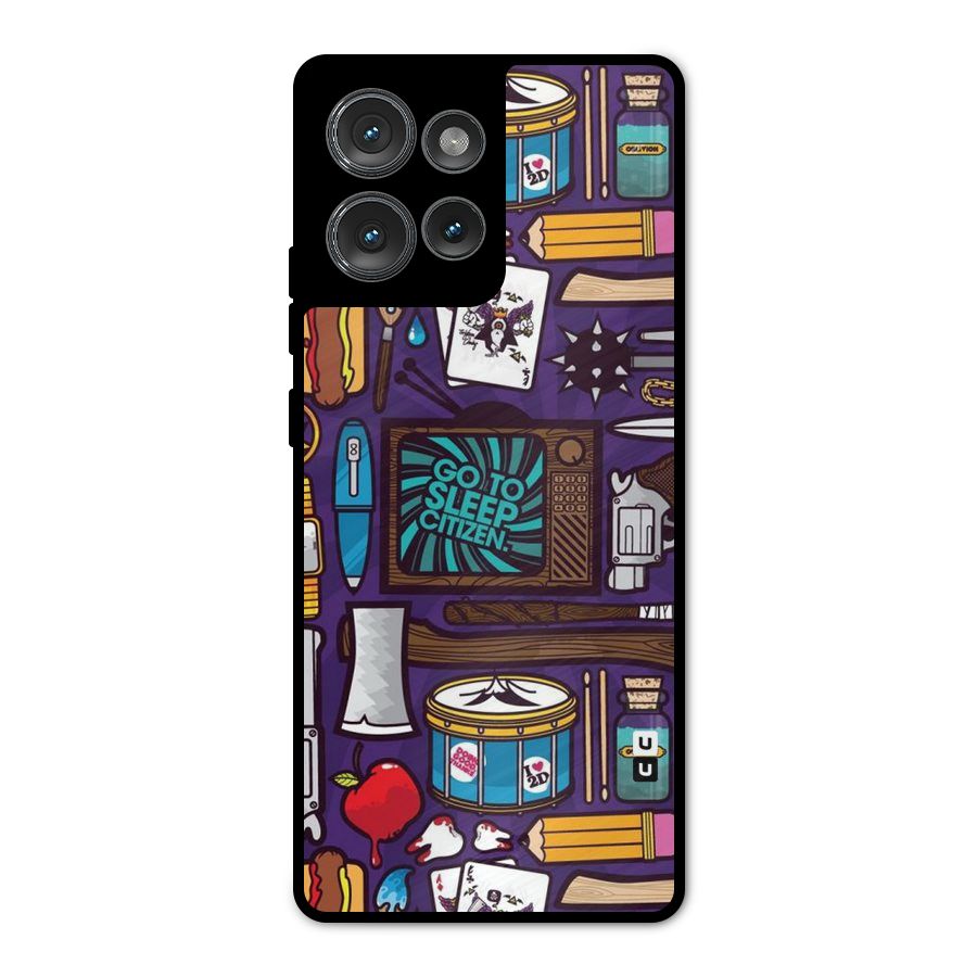 Go To Sleep Metal Back Case for Motorola Edge 50