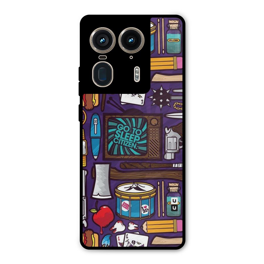 Go To Sleep Metal Back Case for Motorola Edge 50 Ultra