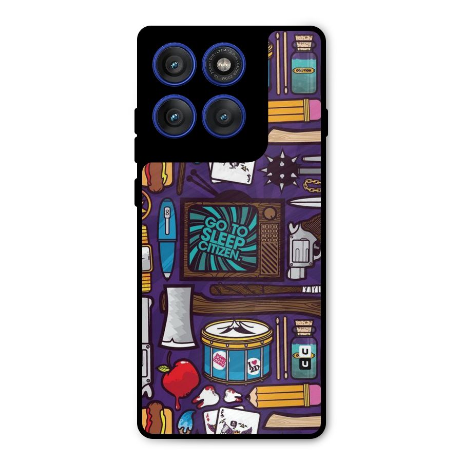 Go To Sleep Metal Back Case for Motorola Edge 60 Pro