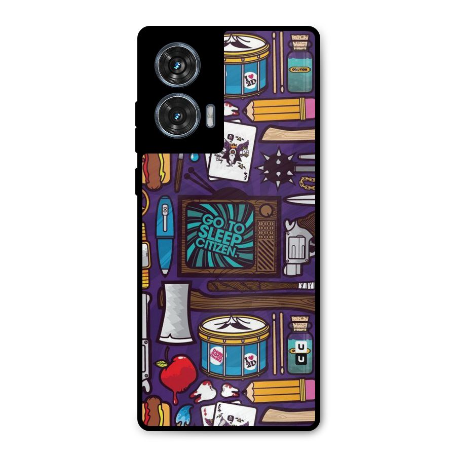 Go To Sleep Metal Back Case for Motorola G96