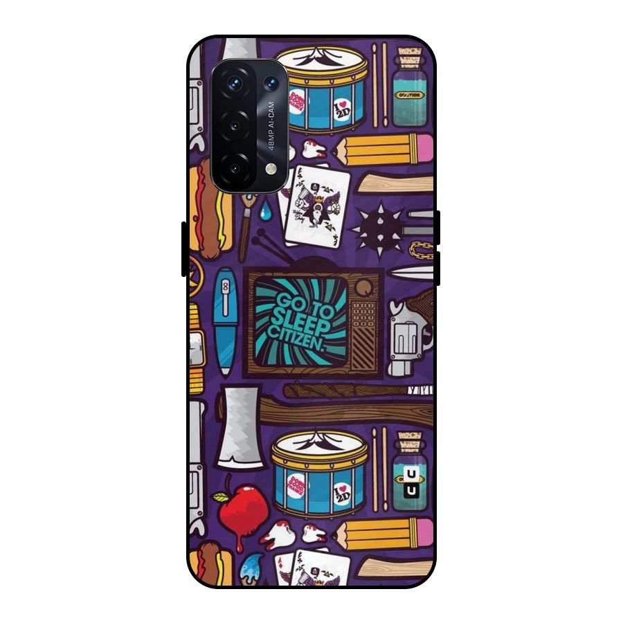 Go To Sleep Metal Back Case for Oppo A74 5G