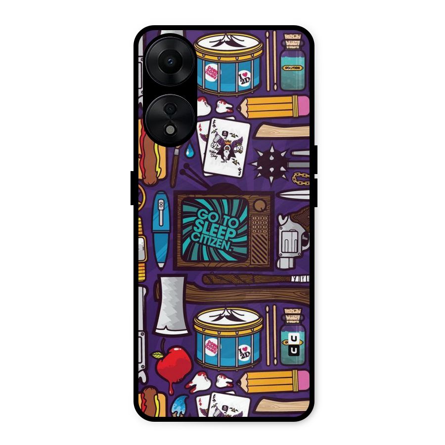 Go To Sleep Metal Back Case for Oppo A78 5G