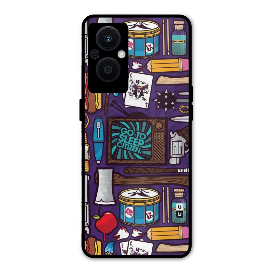 Go To Sleep Metal Back Case for Oppo F21s Pro 5G