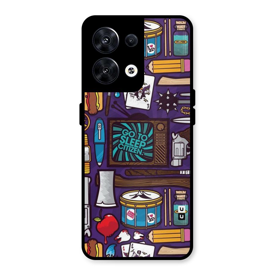 Go To Sleep Metal Back Case for Oppo Reno8 5G