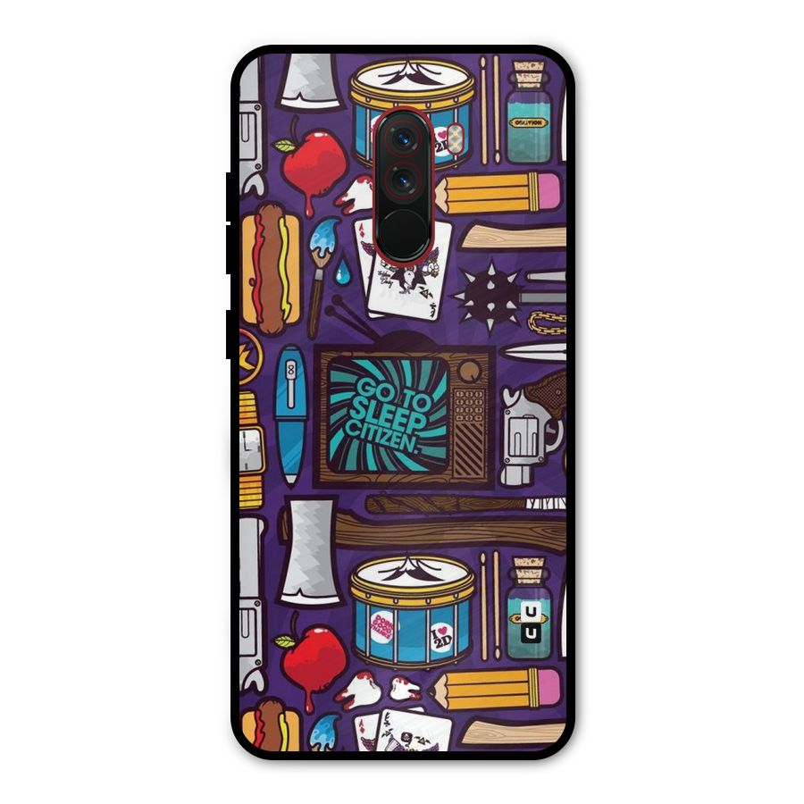 Go To Sleep Metal Back Case for Poco F1