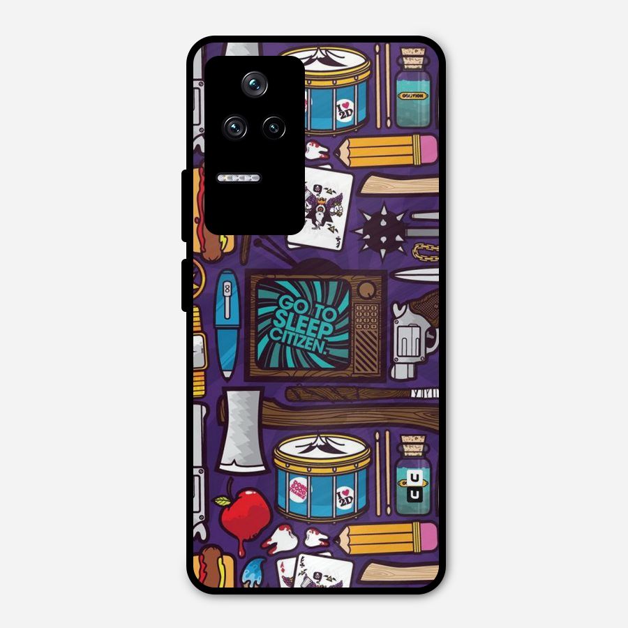 Go To Sleep Metal Back Case for Poco F4 5G