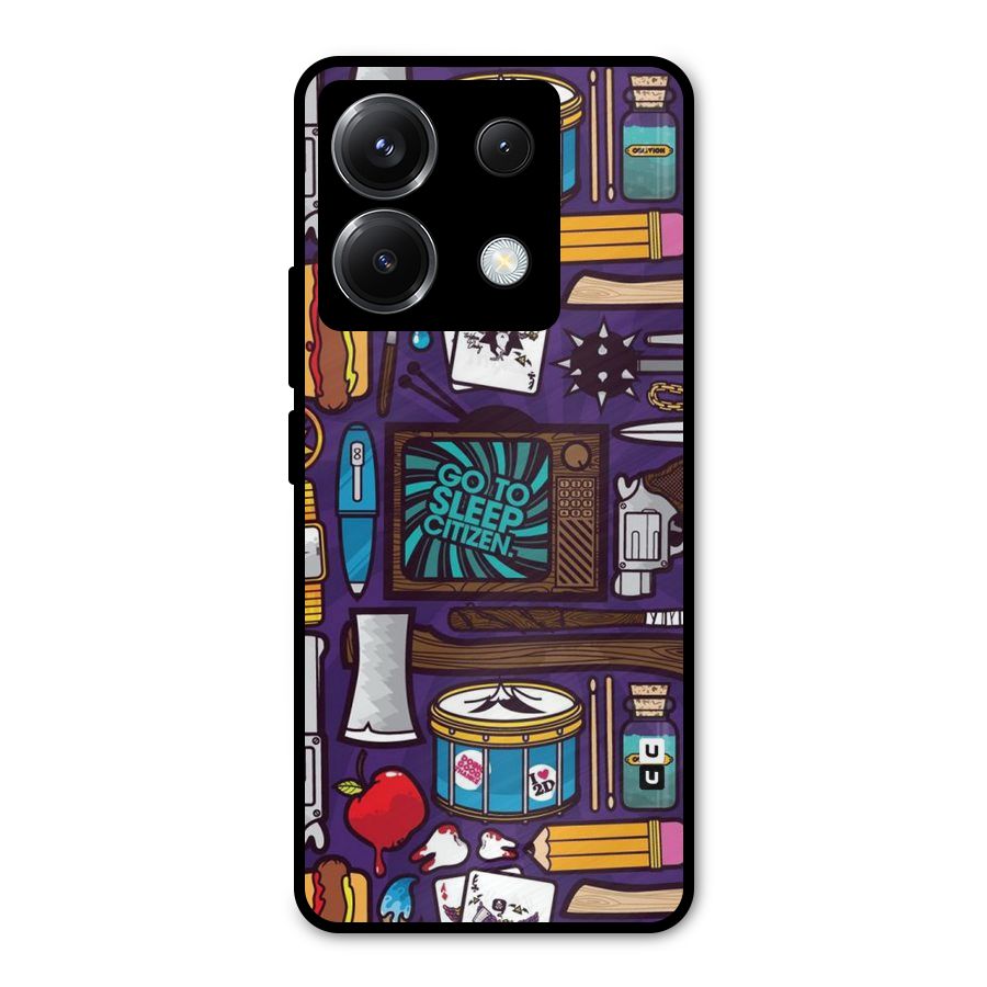 Go To Sleep Metal Back Case for Poco X6