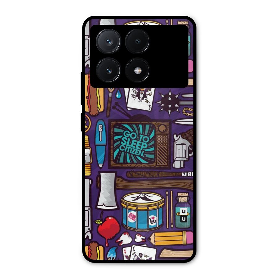 Go To Sleep Metal Back Case for Poco X6 Pro