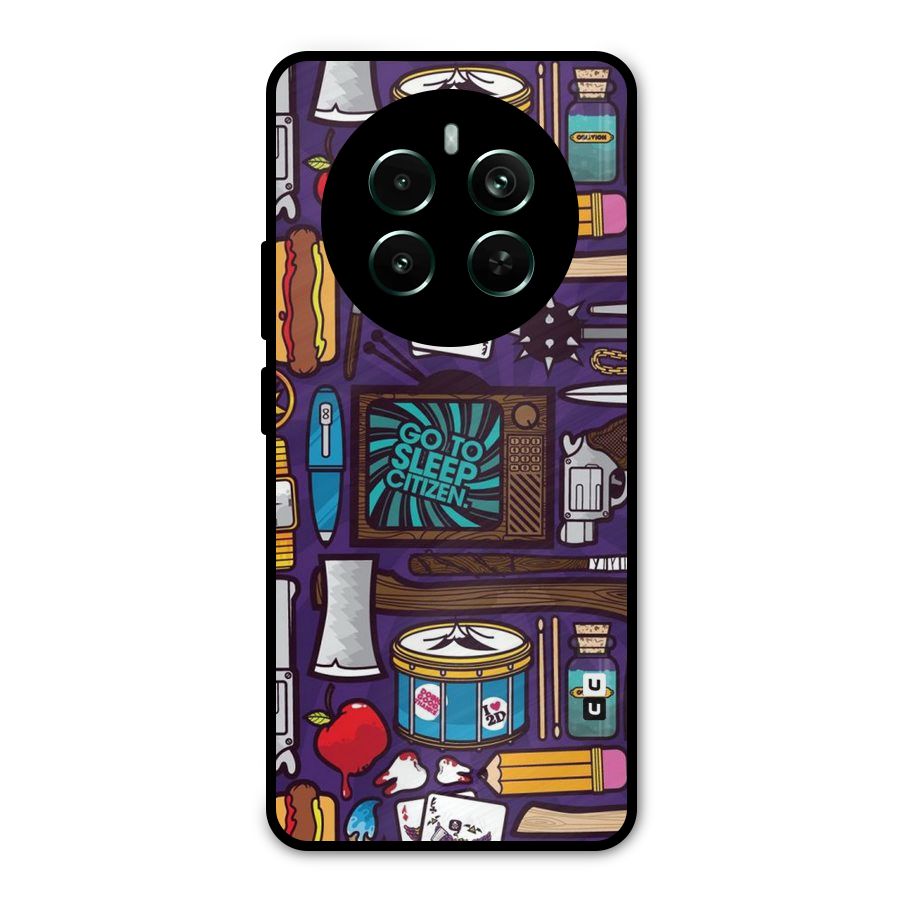 Go To Sleep Metal Back Case for Realme 12 Pro Plus