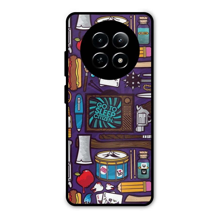 Go To Sleep Metal Back Case for Realme 12x 5G