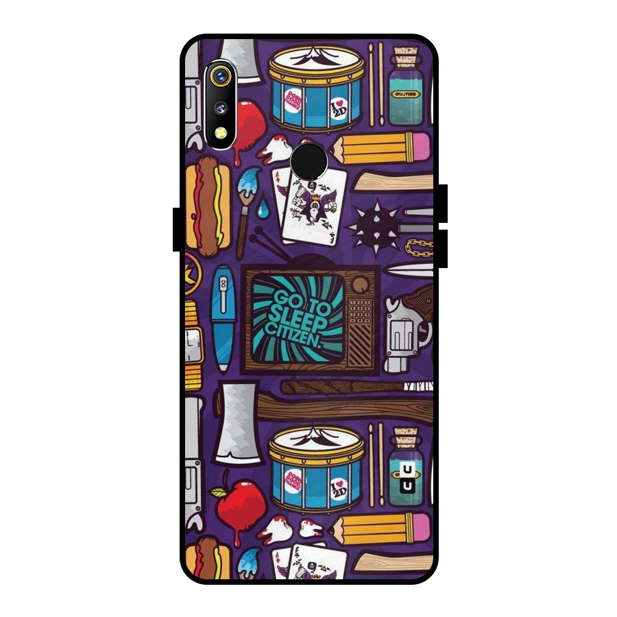 Go To Sleep Metal Back Case for Realme 3i