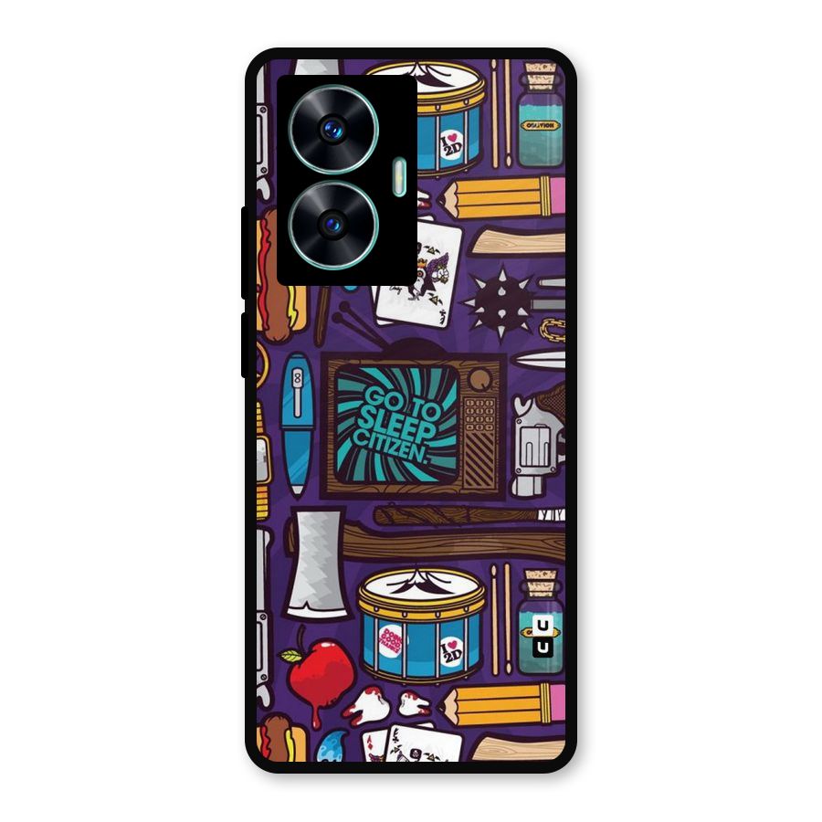 Go To Sleep Metal Back Case for Realme C55