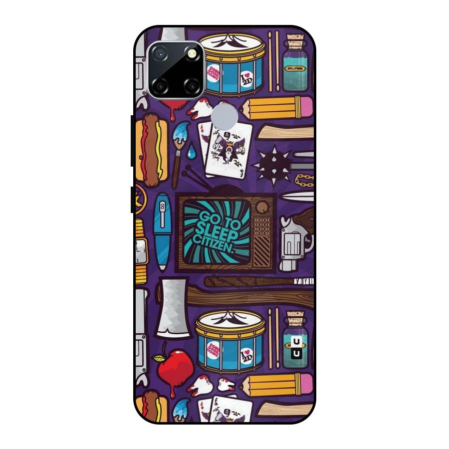 Go To Sleep Metal Back Case for Realme Narzo 20