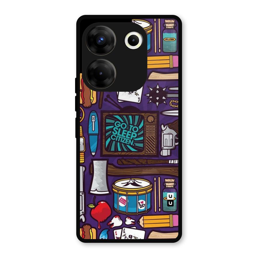 Go To Sleep Metal Back Case for Tecno Camon 20