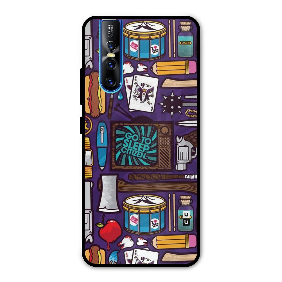 Go To Sleep Metal Back Case for Vivo V15 Pro