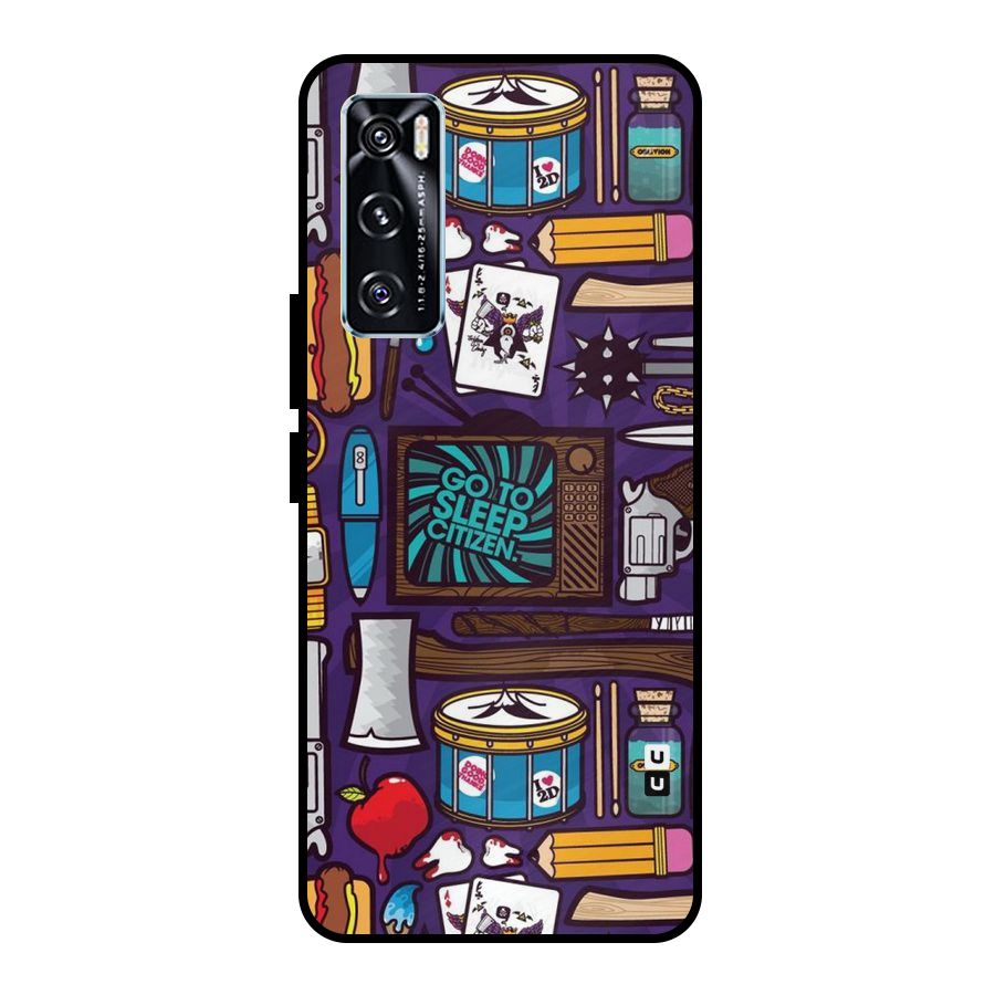 Go To Sleep Metal Back Case for Vivo V20 SE