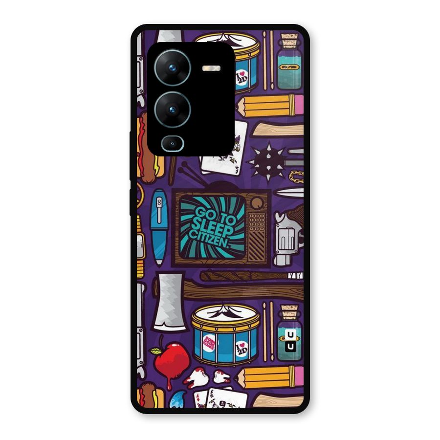 Go To Sleep Metal Back Case for Vivo V25 Pro