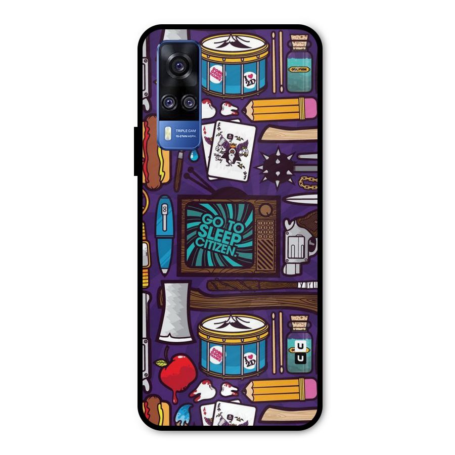 Go To Sleep Metal Back Case for Vivo Y51A